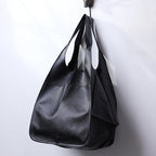 Übergroße Leder-Schultertasche für Frauen