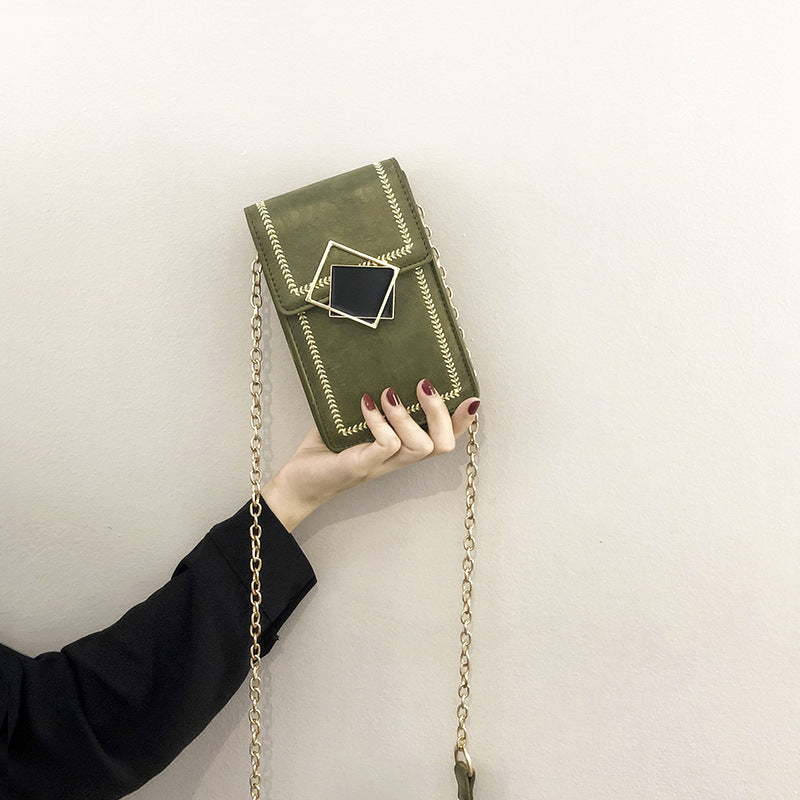 Damen modische Handytasche mit elegantem Kettenriemen