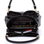 Schultertasche mit Krokodilmuster