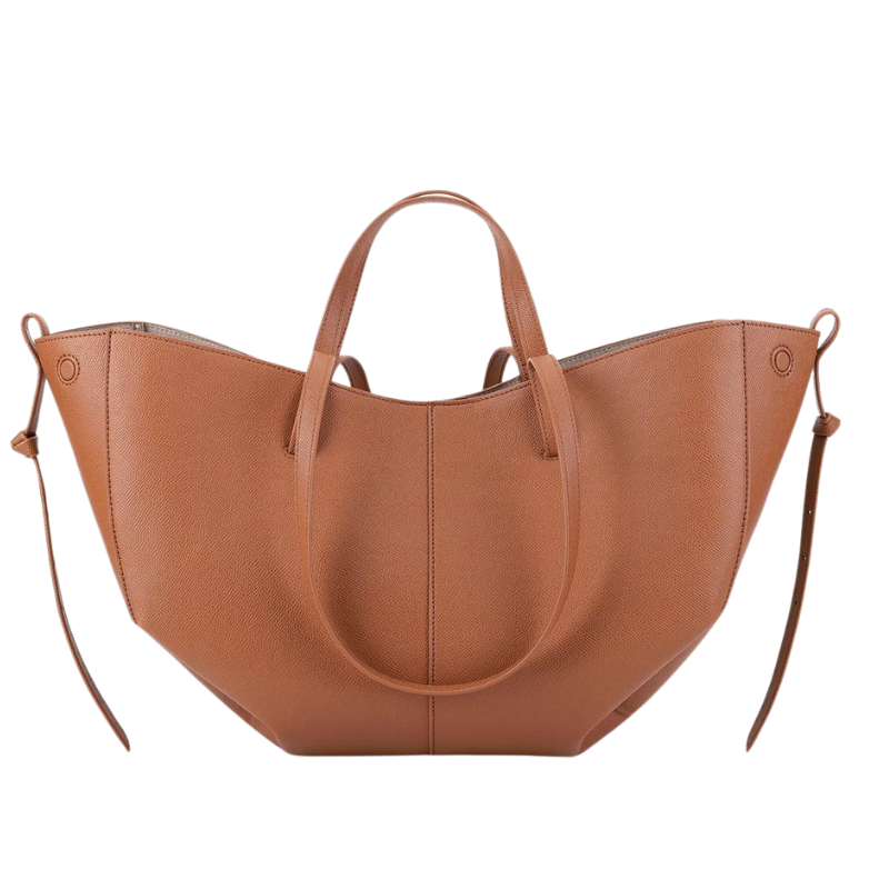 Große strukturierte Leder-Tasche
