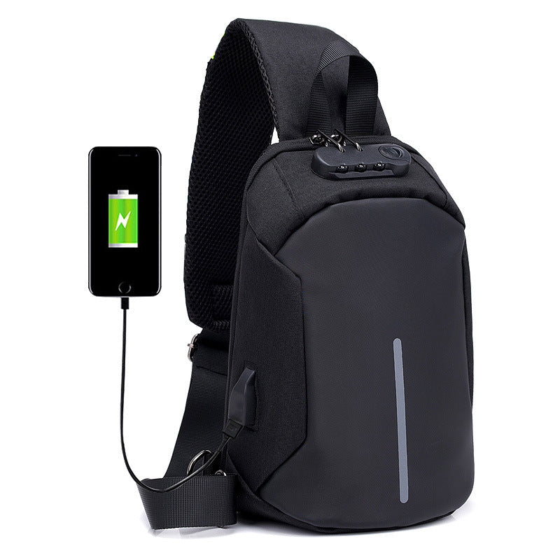 Diebstahlgeschützter Sling-Rucksack mit USB-Ladeanschluss