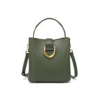 Bucket-Bag mit goldenen D-Ringen und Crossbody-Gurt