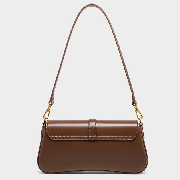 Damen Baguette Tasche mit goldener Drehverschluss