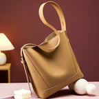 Damen Bucket Bag, Schultertasche mit innerem Reißverschlußfach