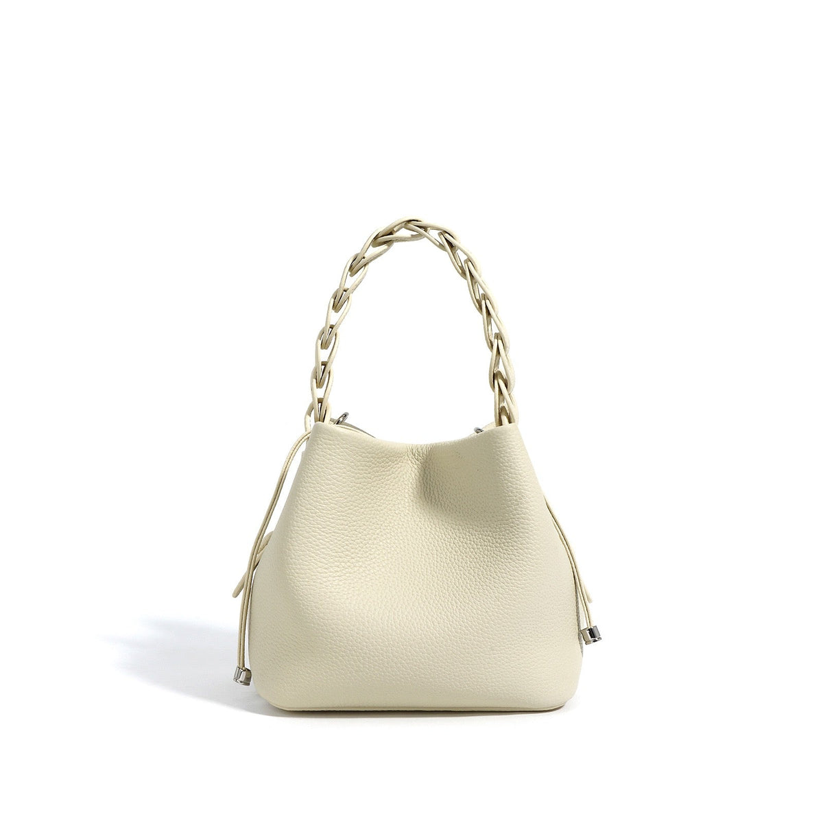 Damen Mini Bucket Bag mit geflochtenem Obergriff