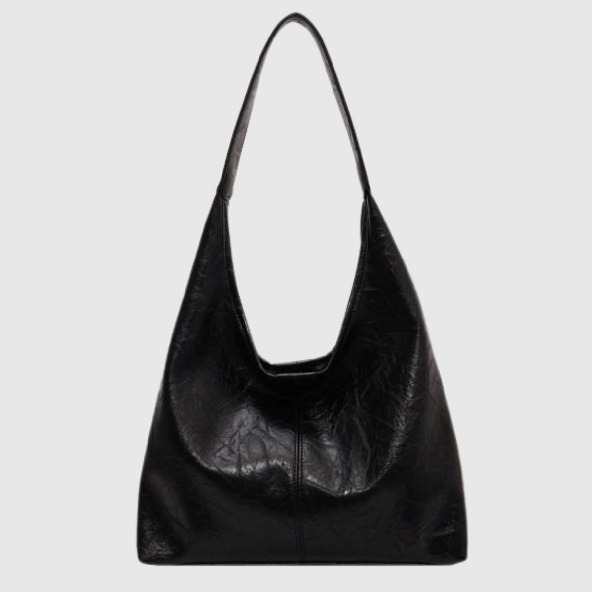 Große Fake-Leder Schultertasche Damen Handtasche