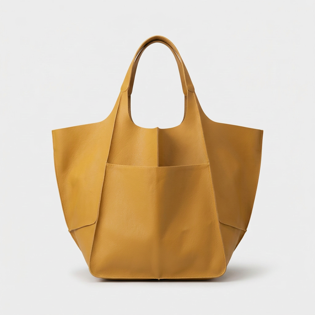 Übergroße Leder Tragetasche, Große Schultertasche