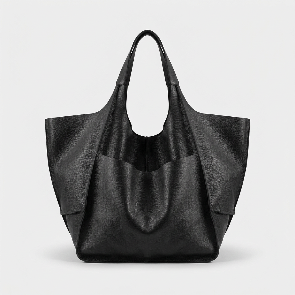Übergroße Leder Tragetasche, Große Schultertasche
