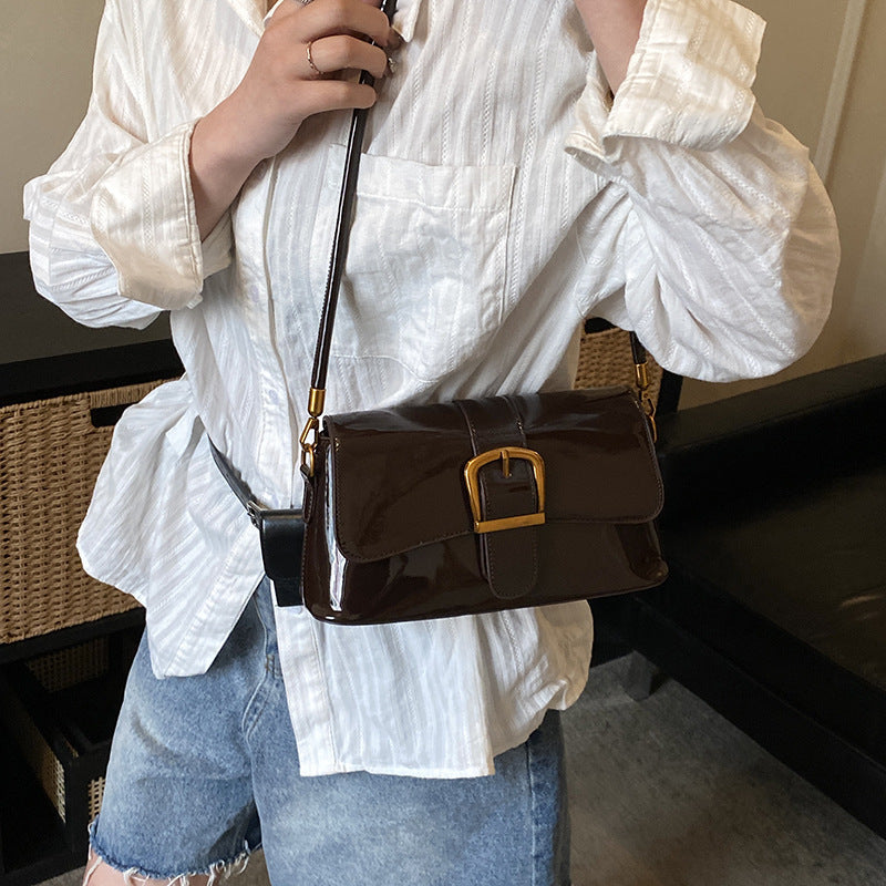 Damen Schultertasche mit abnehmbarem Trageriemen und eleganter Verschluss