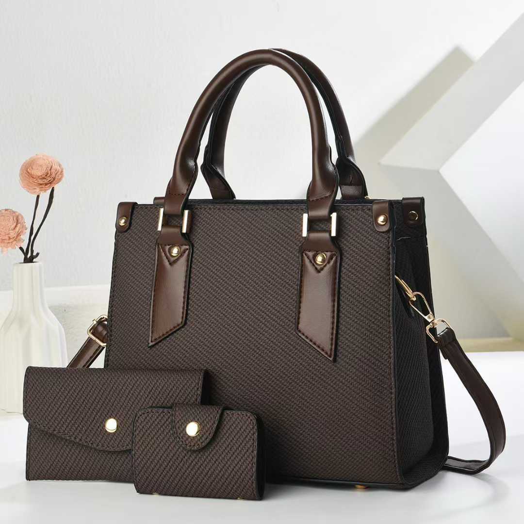 Damentasche mit strukturiertem Design und abnehmbarem Clutch