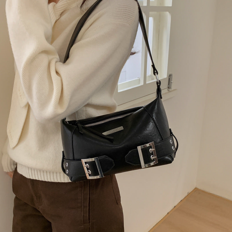 Damen stilvolle Mini-Hobo-Tasche mit verstellbarem Tragriemen