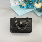 Damen Mini-Handschuh Tasche mit geflochtenem Kettenriemen