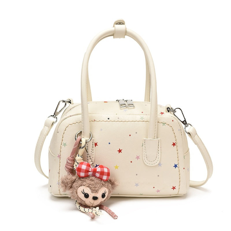 Damen Mini Handtasche mit buntem Sternmotiv
