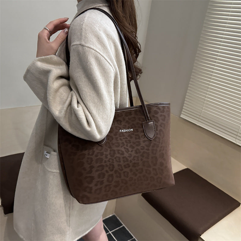 Damen elegante Handtasche mit modischem Leopardenmuster