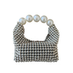 Damen Mini-Handtasche mit Perlenverzierung