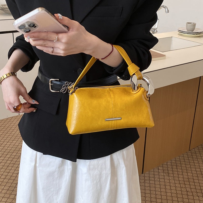 Damen elegante Handtasche mit minimalistischem Design und edlen Akzenten