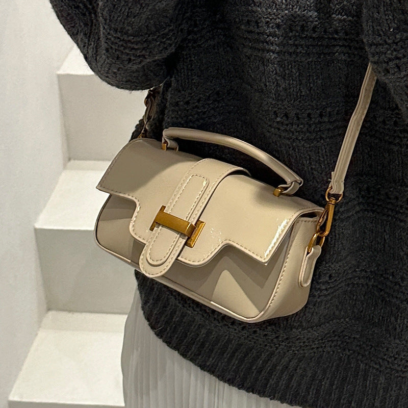 Damen elegante Mini-Handtasche mit praktischem Tragegriff und abnehmbarem Schulterriemen