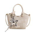 Damen Mini-Handtasche mit modischer Stern-Schlüsselanhänger