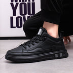 Damen sportliche Leder-Sneaker mit atmungsaktiver Sohle