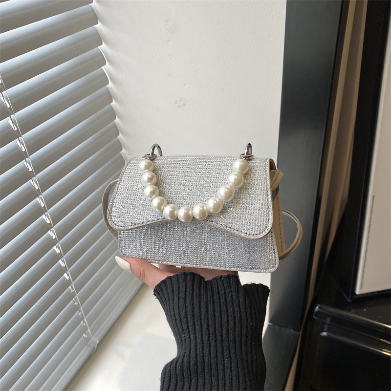 Damen Mini-Handtasche mit Perlenakzent