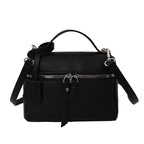 Damen praktische Schultertasche mit Doppelreißverschluss und vielseitigem Tragegurt
