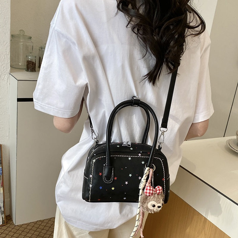 Damen Mini Handtasche mit buntem Sternmotiv