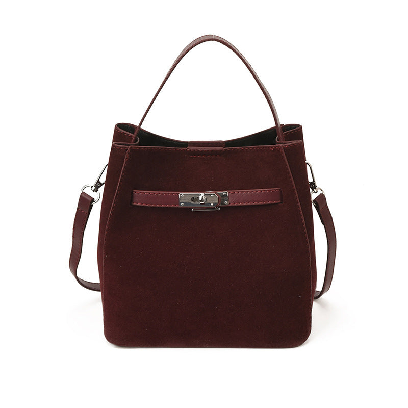 Damen elegante Wildleder Tote Bag