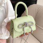 Damen Mini-Handtasche mit elegantem Kettenverschluss