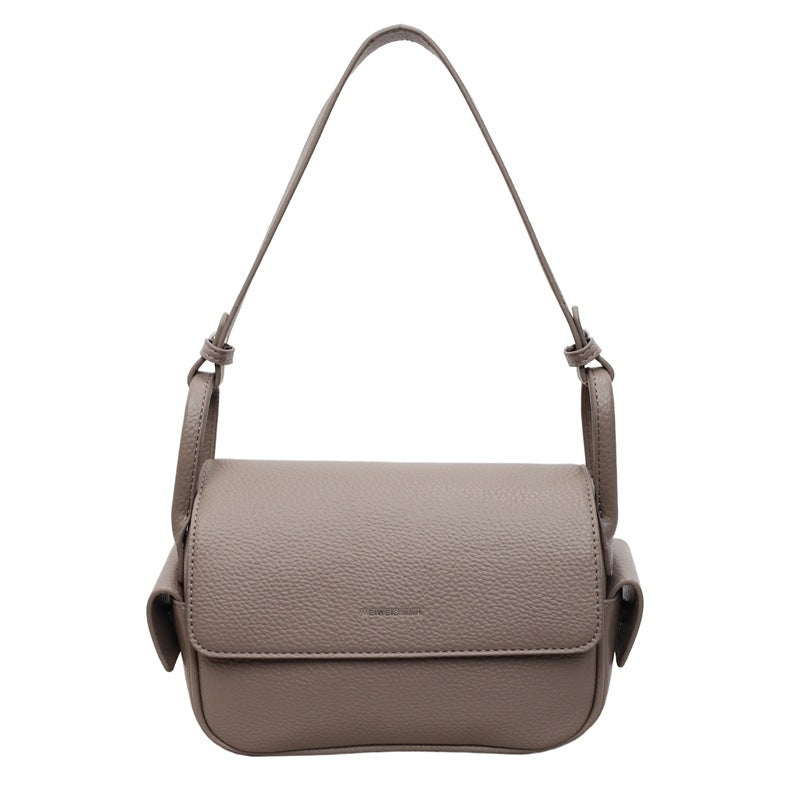 Damen Schultertasche aus weichem, strukturiertem Leder mit verstellbarem Schultergurt