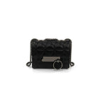 Damen Clutch mit eleganter Steppung und feinem Kettenriemen