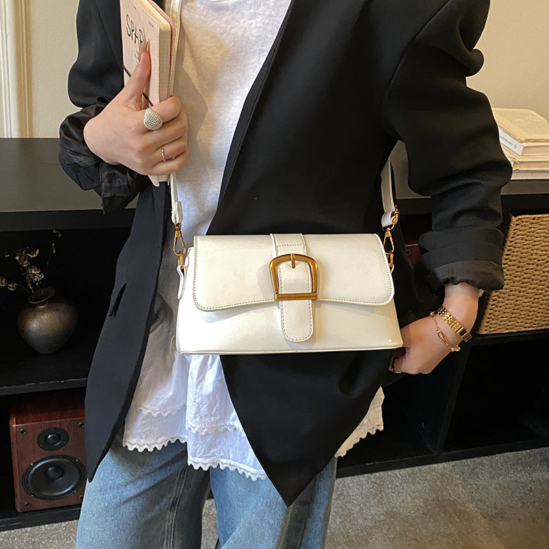 Damen Schultertasche mit abnehmbarem Trageriemen und eleganter Verschluss