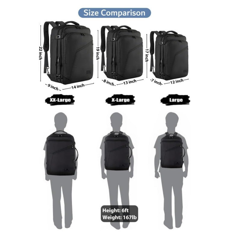 Multifunktionaler Reiserrucksack mit integrierten Stauraumfächern und ergonomischem Design