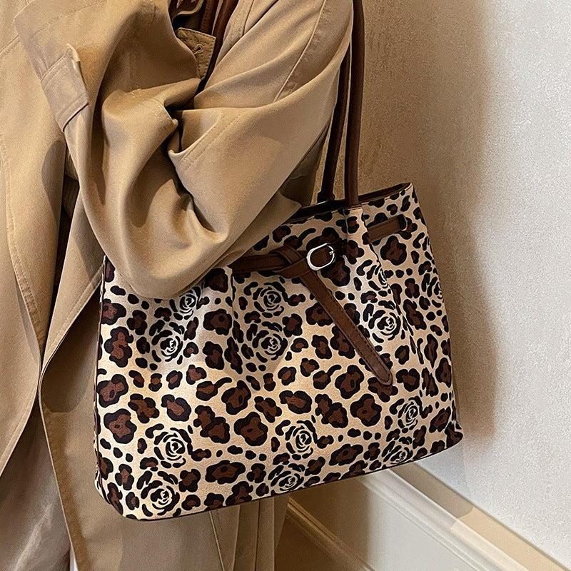 Damen Shopper Tasche mit floralem und tierischem Design