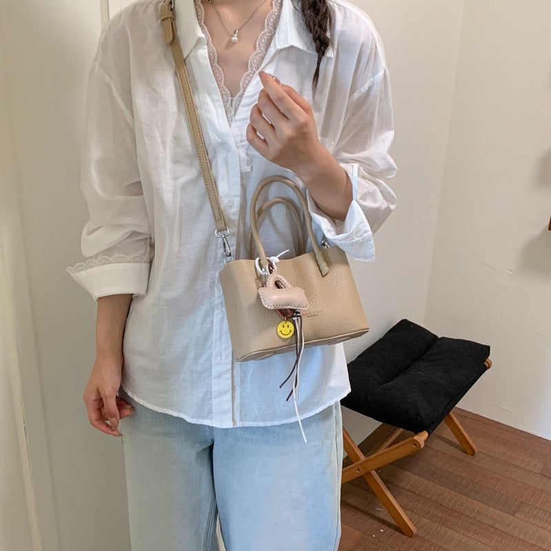 Damen Mini-Handtasche mit modischem Kordelzug