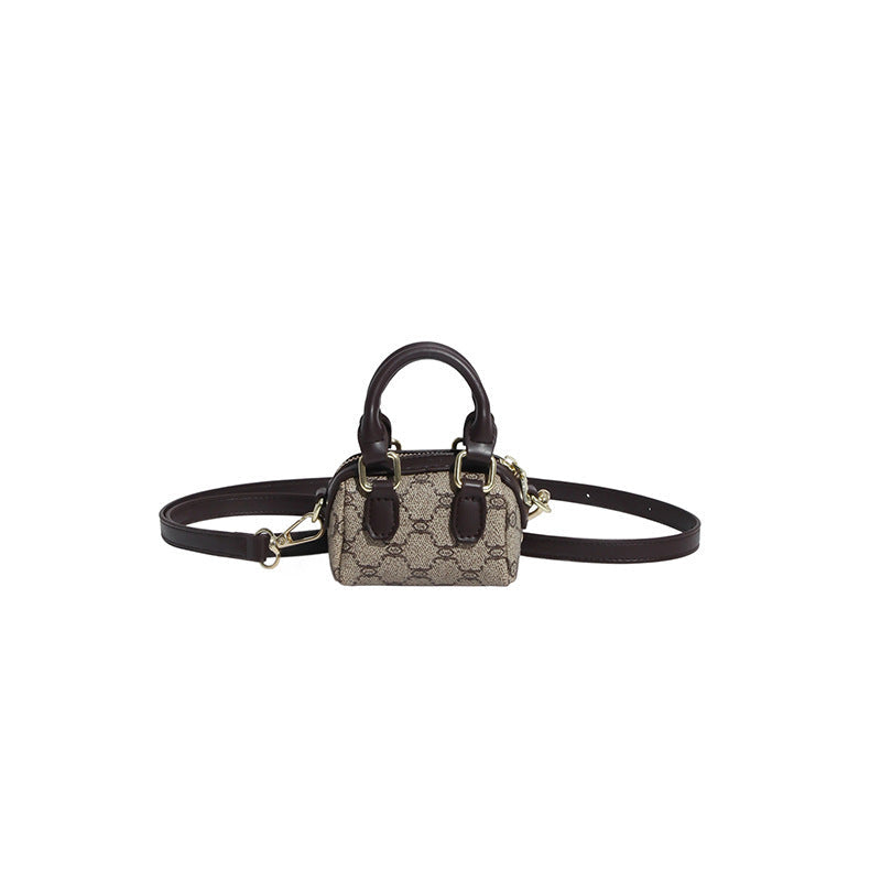 Damen Mini-Handtasche mit luxuriösen Akzenten und verstellbarem Schultergurt