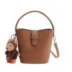 Frauen Hobo- und Mini-Handtaschen-Set mit verspieltem Anhänger