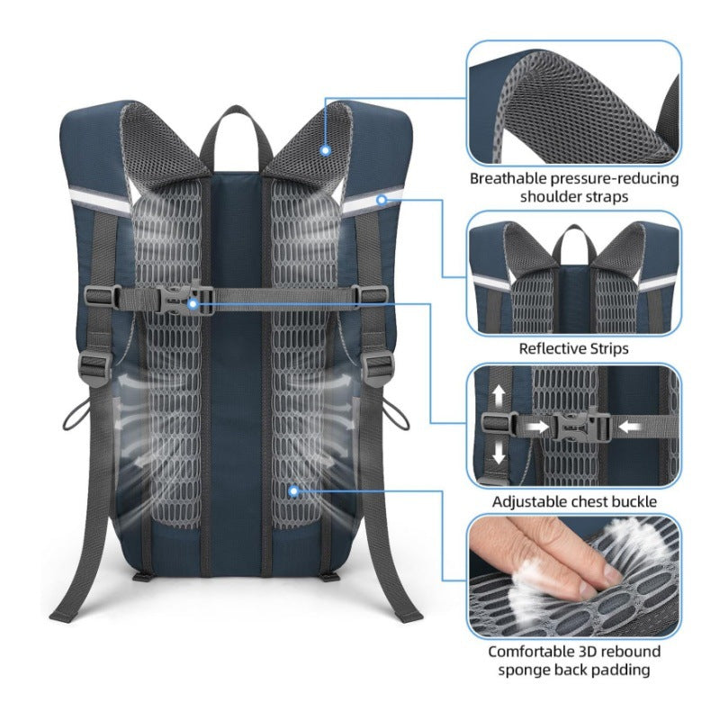 Multifunktionaler Rucksack mit ergonomischem Design und mehreren Fächern