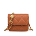 Damen Mini-Umhängetasche mit glänzender Kette und charmantem Anhänger