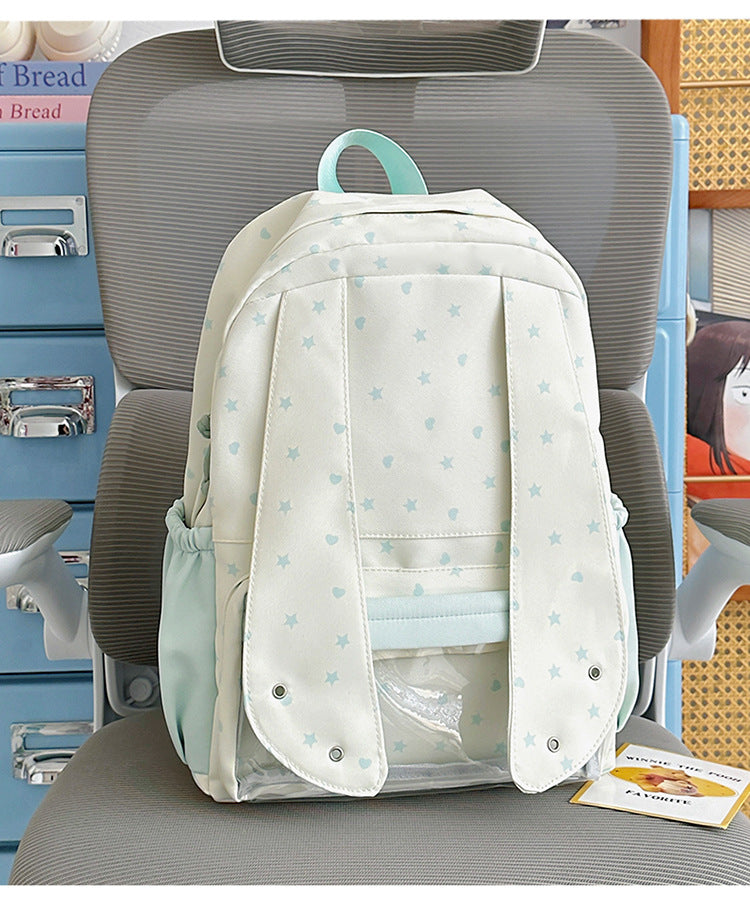 Bequemer Schulrucksack mit Sternenprint