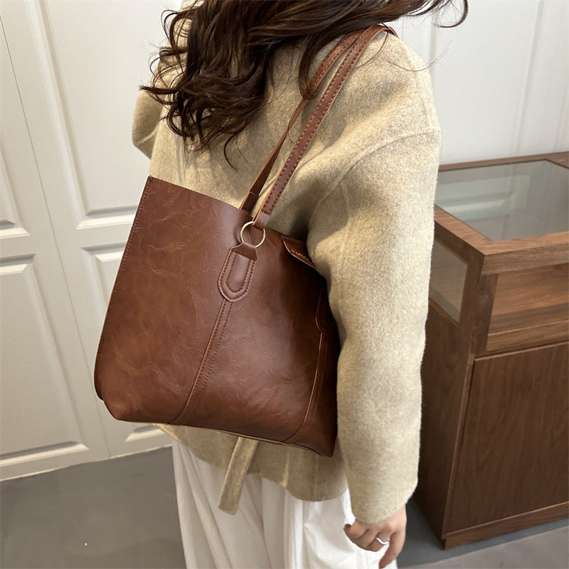 Damen elegante Einkaufstasche mit strukturiertem Design