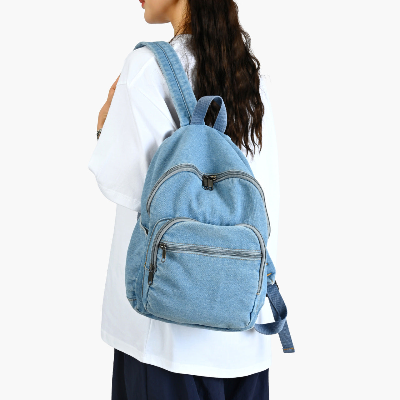 Lässiger Denim Rucksack