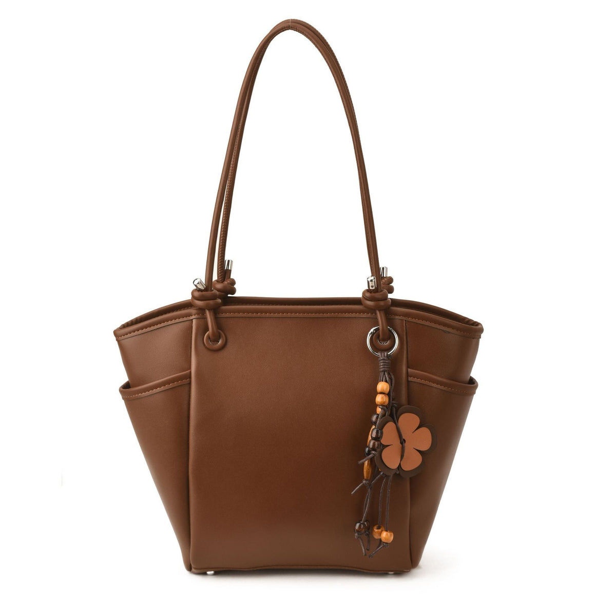 Damen praktische Schultertasche mit charmanten Applikationen