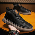 Damen High Sneakers aus echtem Leder mit einer stabilen Sohle und gepolsterter Außensohle