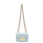 Damen elegante Mini-Handtasche mit goldener Verschlussmechanismus