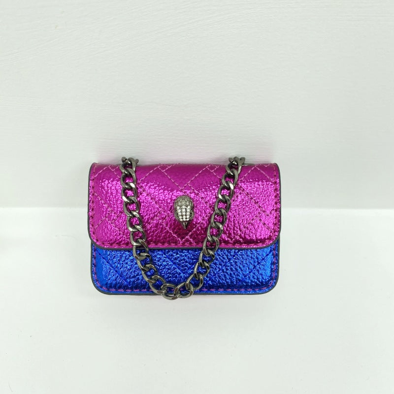 Damen Mini-Handschuh Tasche mit geflochtenem Kettenriemen