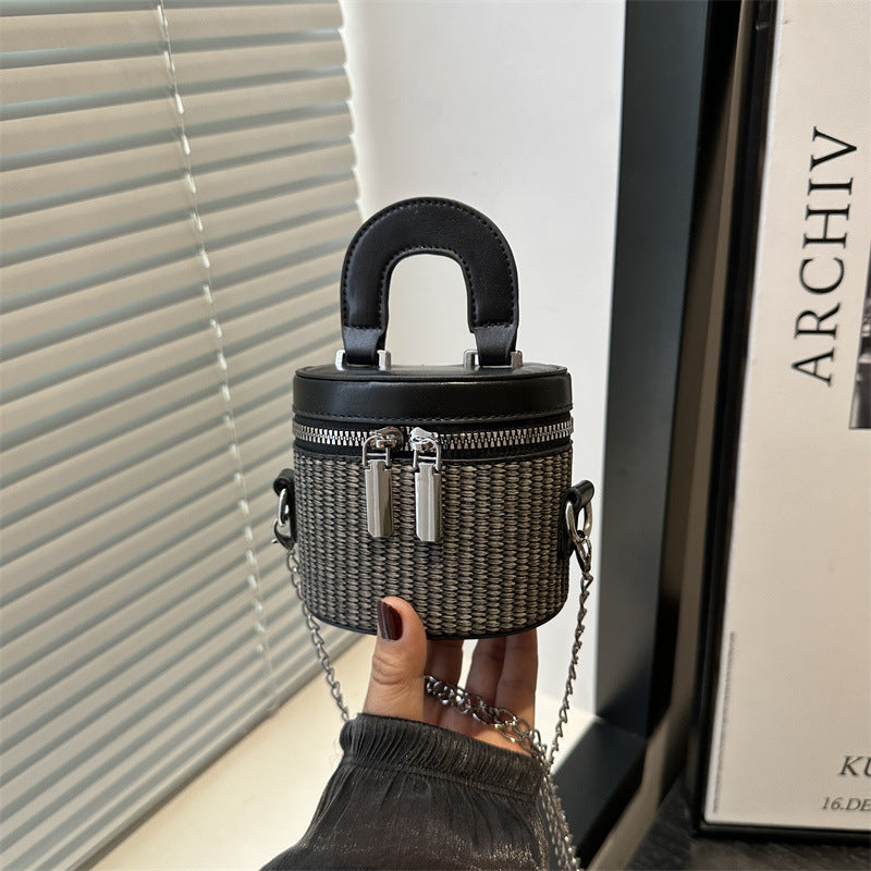 Damen Mini-Rucksack-Handtasche mit elegantem Reißverschluss und praktischem Tragegriff