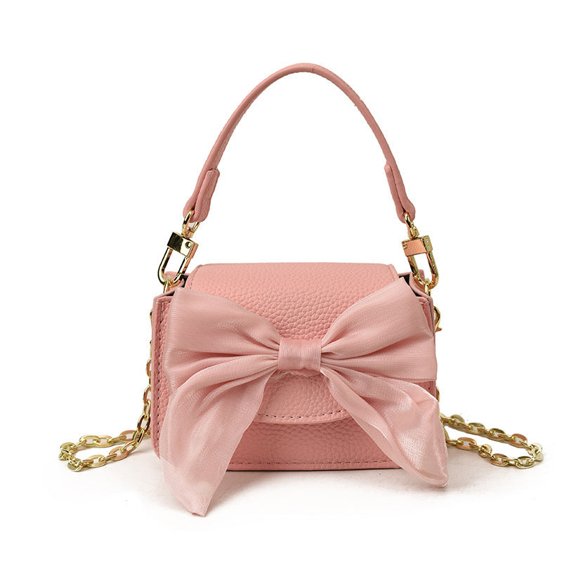Damen Mini-Handtasche mit dekorativem Schleifen-Design