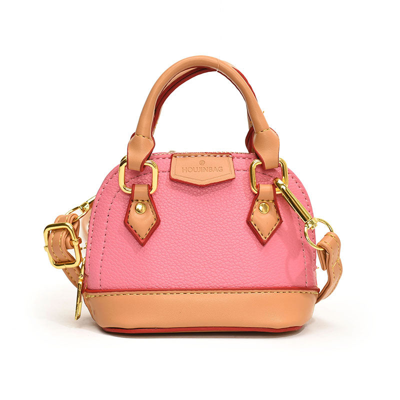 Damen Mini Hobo Tasche aus strukturiertem Kunstleder mit goldenen Akzenten