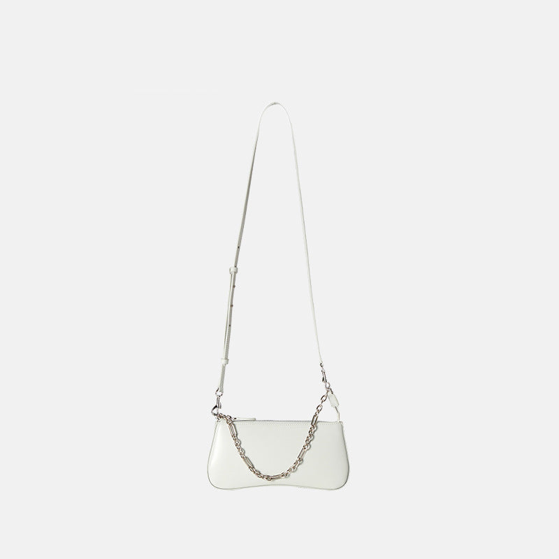 Damen elegante Schultertasche mit Kettenakzent