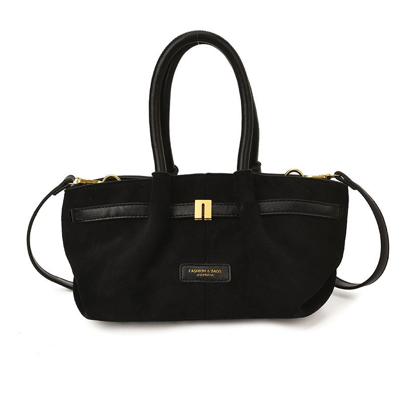Damen trendige Hobo-Tasche aus hochwertigem Wildleder